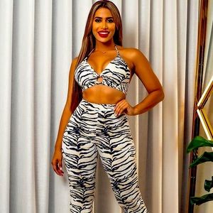 Go getter halter pants set